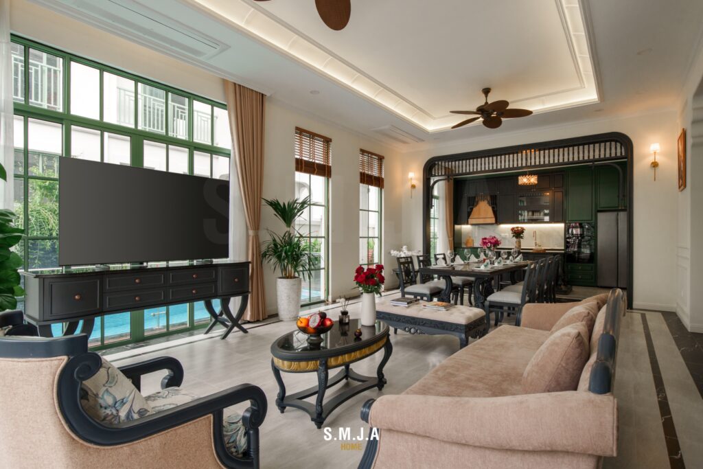 Thi công biệt thự Indochine đẹp chuẩn