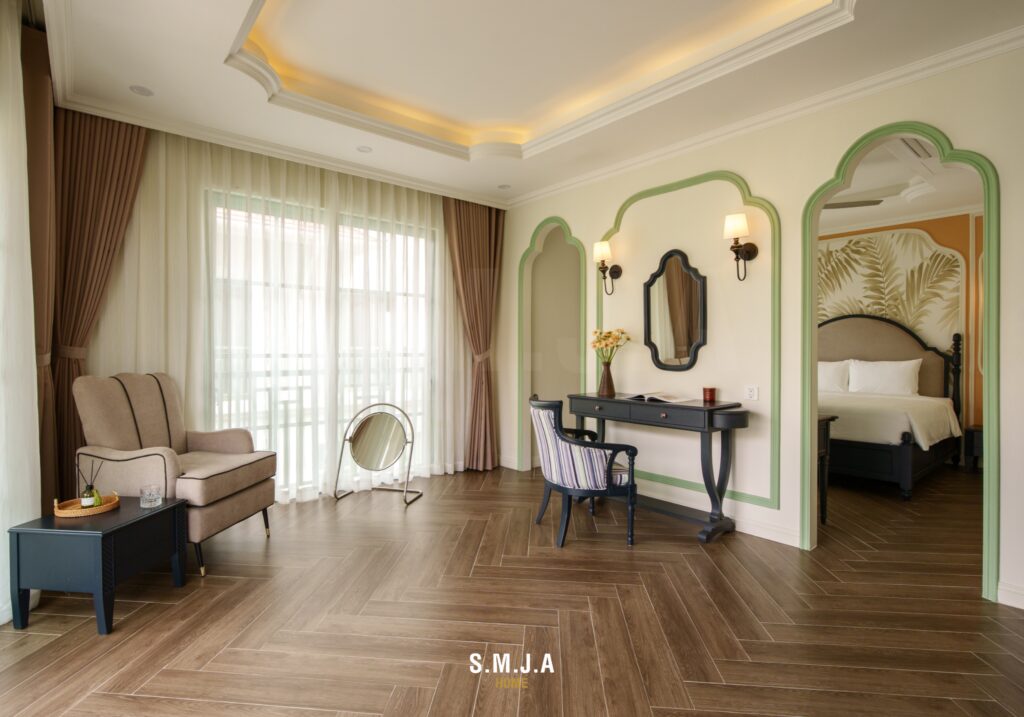 Thi công biệt thự Indochine đẹp chuẩn