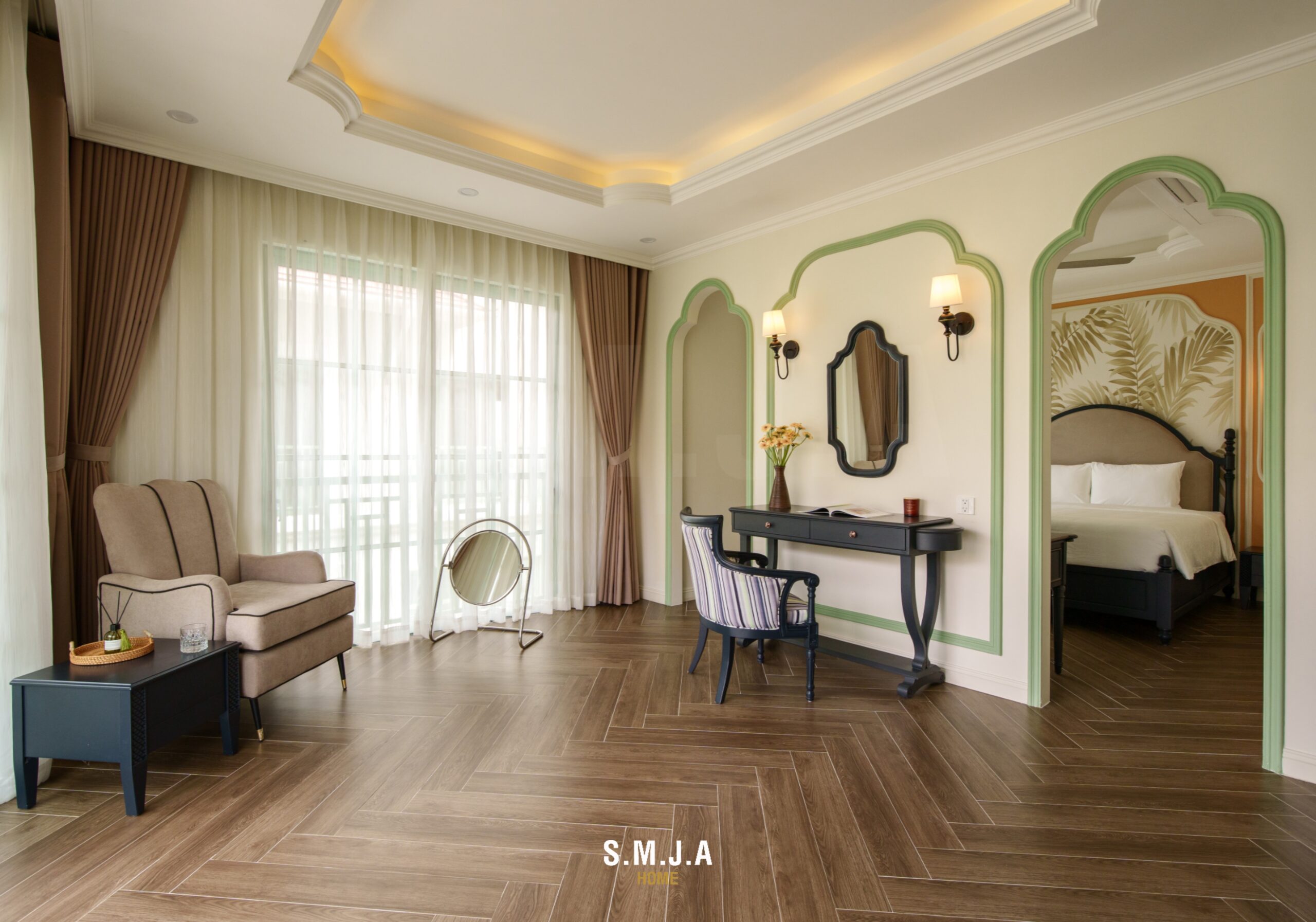 Thi công biệt thự Indochine đẹp chuẩn
