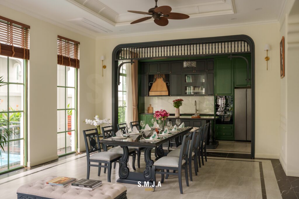 Thi công biệt thự Indochine đẹp chuẩn