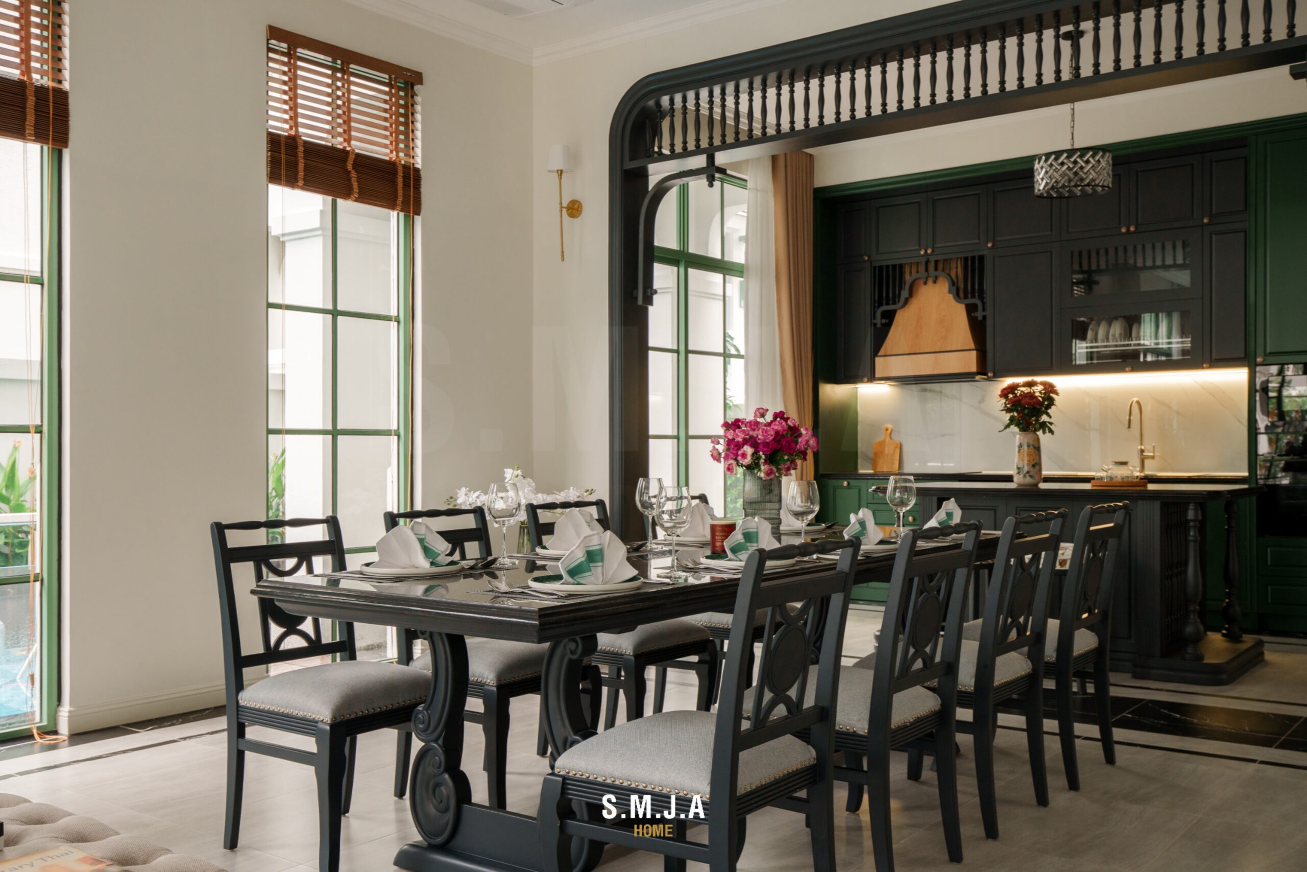 Thi công biệt thự Indochine đẹp chuẩn