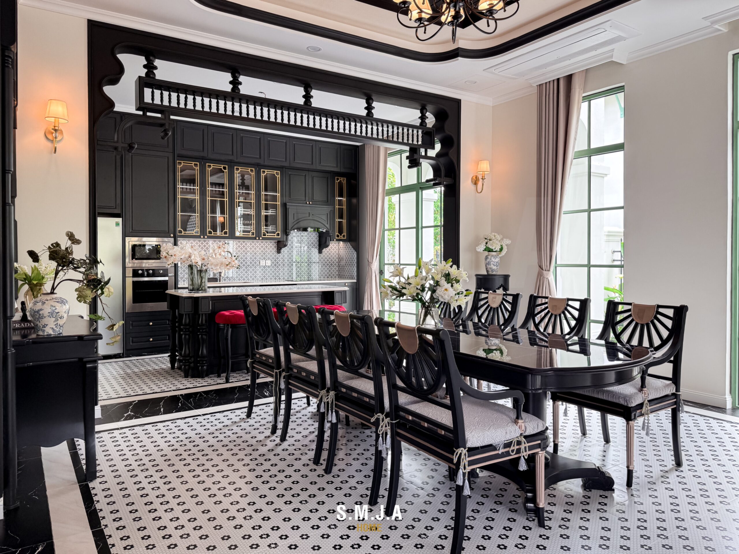 Thiết kế thi công nội thất biệt thự phong cách Indochine