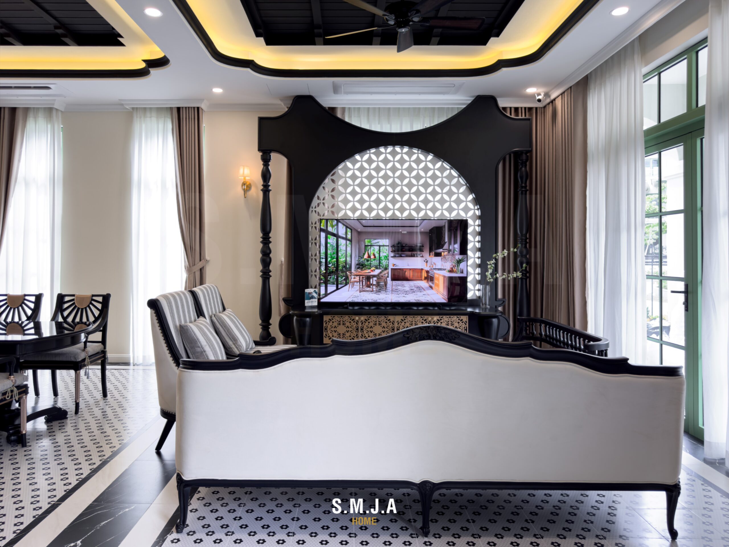 Thiết kế thi công nội thất biệt thự phong cách Indochine