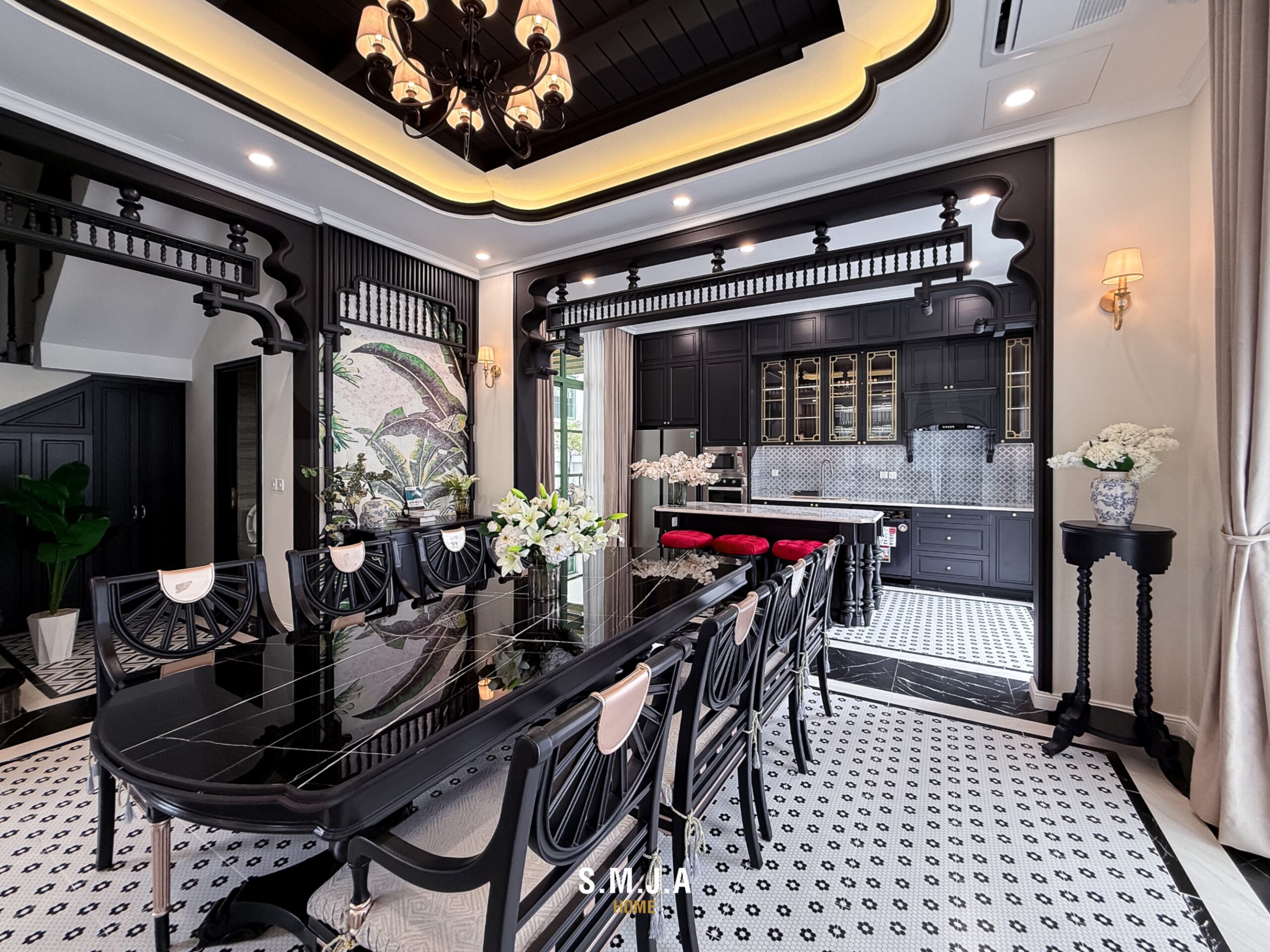 Thiết kế thi công nội thất biệt thự phong cách Indochine