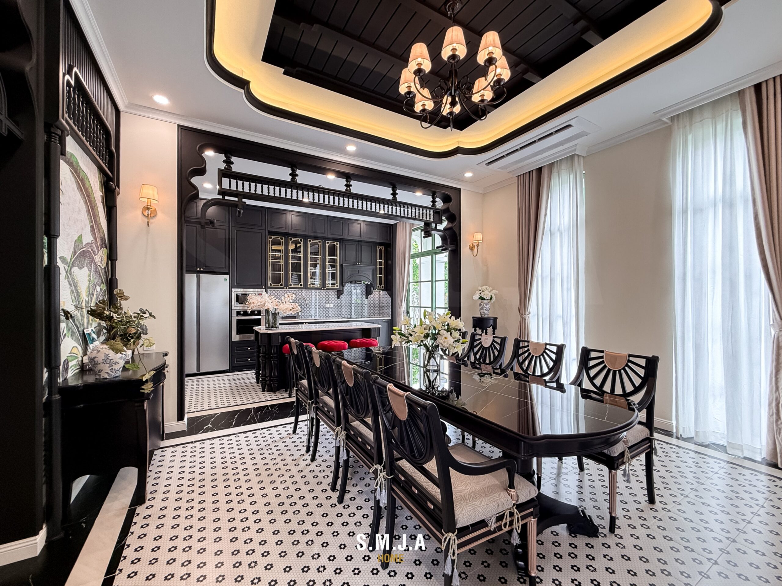 Thiết kế thi công nội thất biệt thự phong cách Indochine