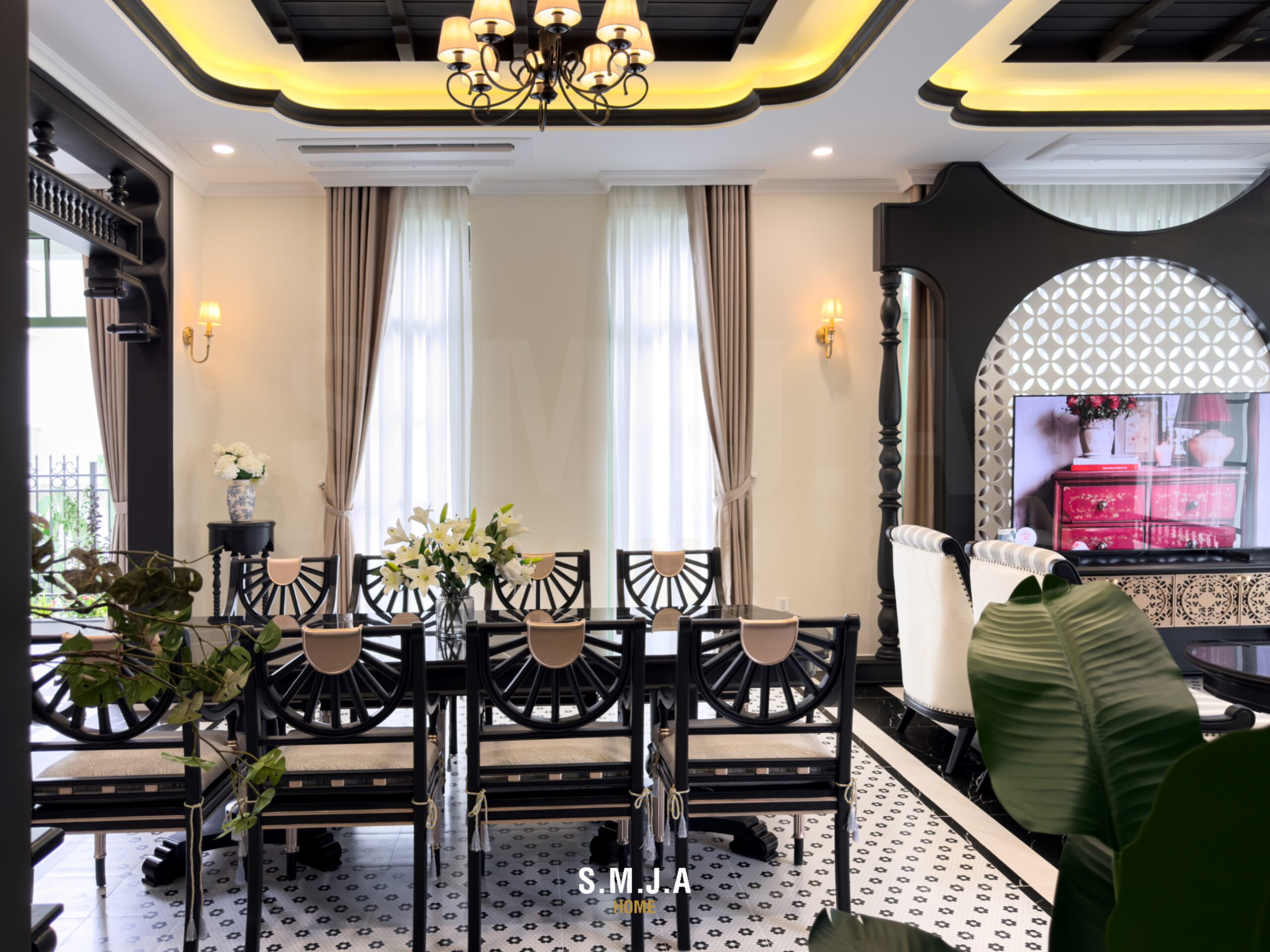 Thiết kế thi công nội thất biệt thự phong cách Indochine