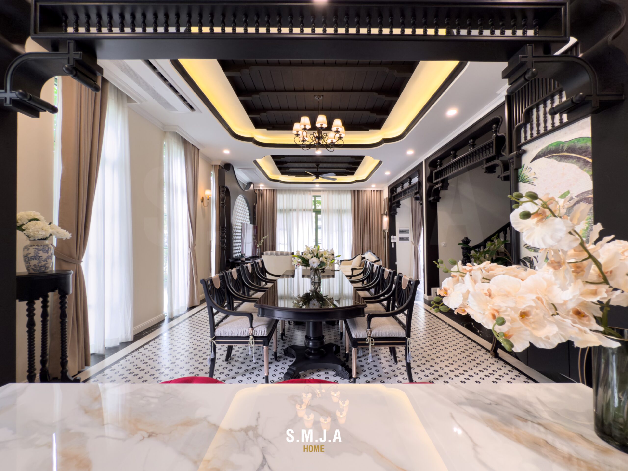 Thiết kế thi công nội thất biệt thự phong cách Indochine