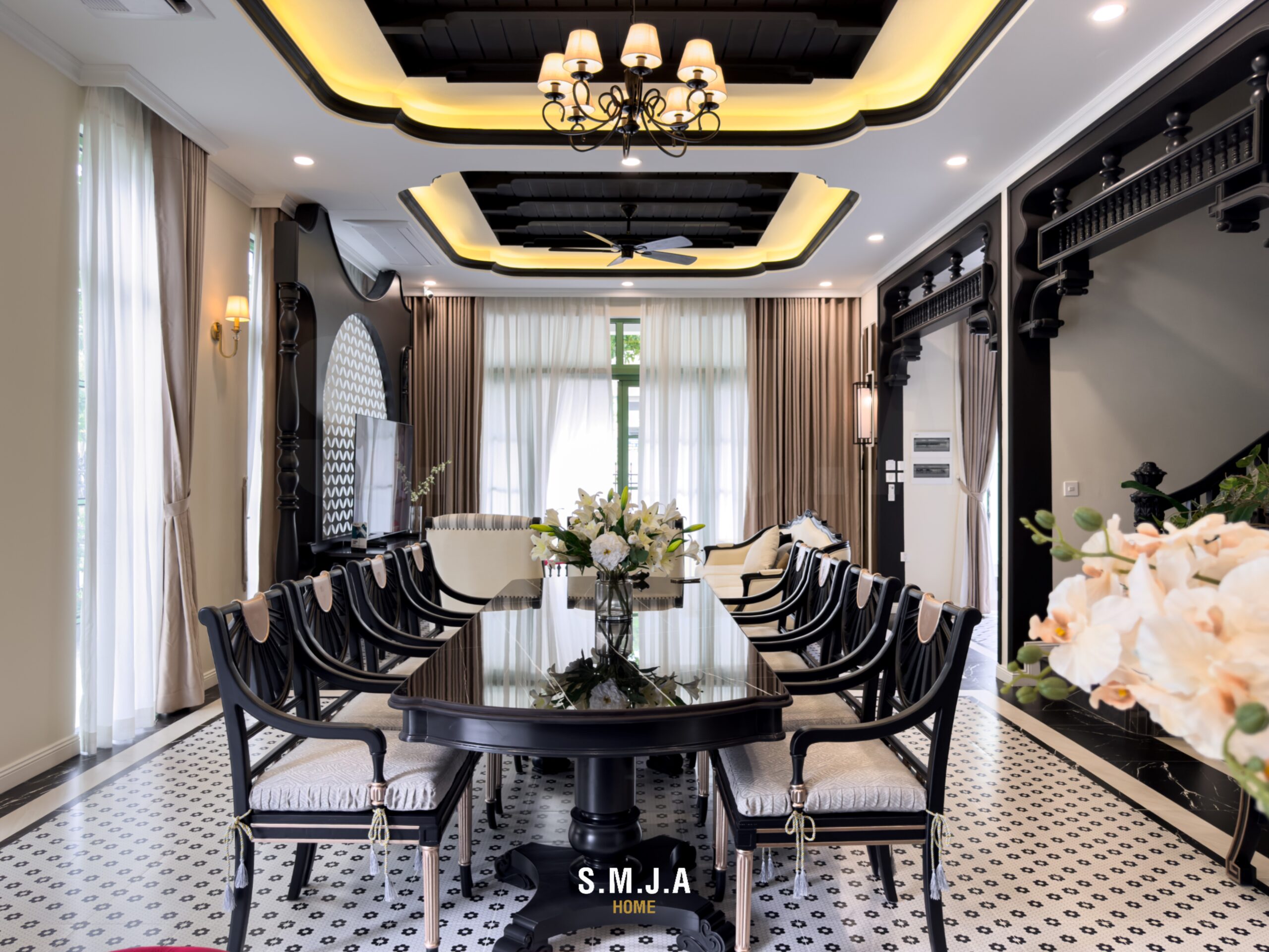Thiết kế thi công nội thất biệt thự phong cách Indochine