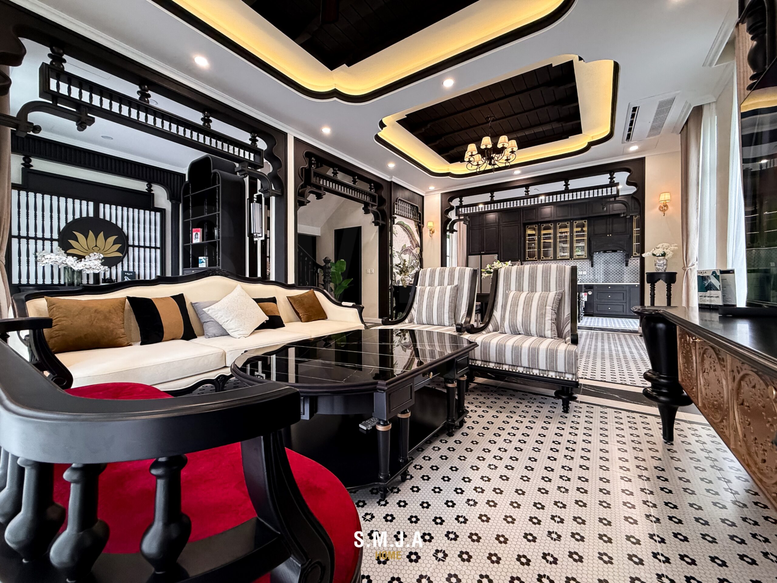 Thiết kế thi công nội thất biệt thự phong cách Indochine