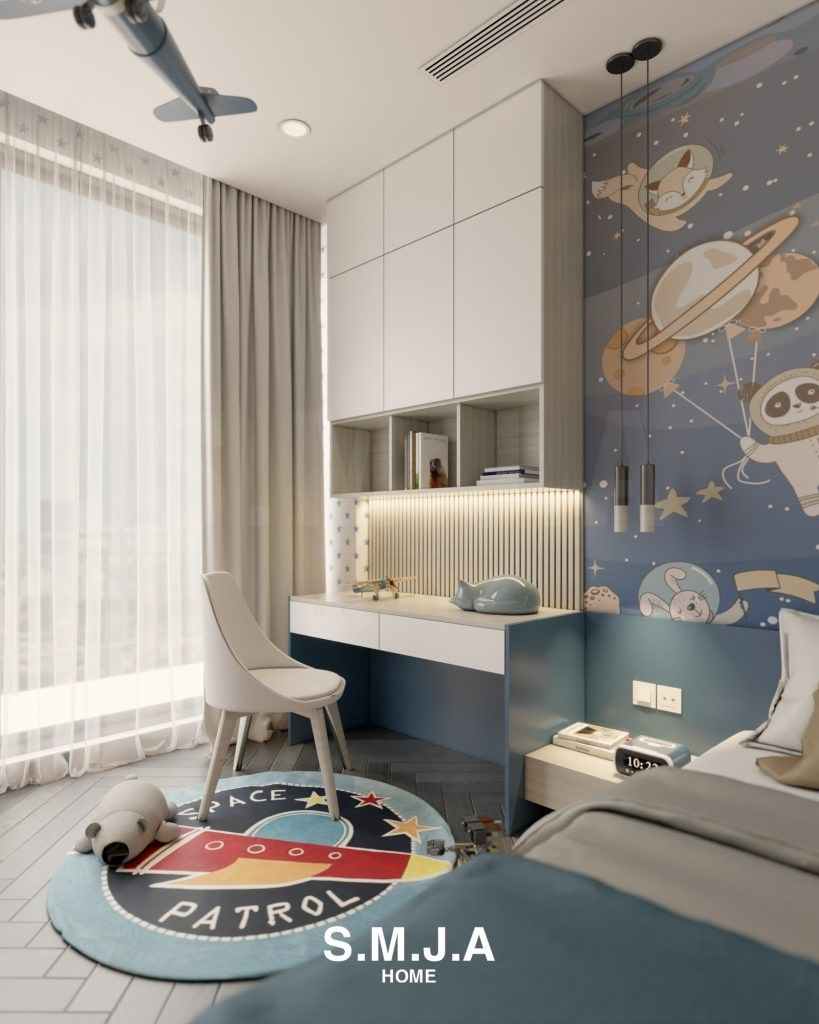 Thiết kế và thi công trọn gói căn hộ Felix Home với phòng ngủ đẹp ấn tượng dành cho bé trai