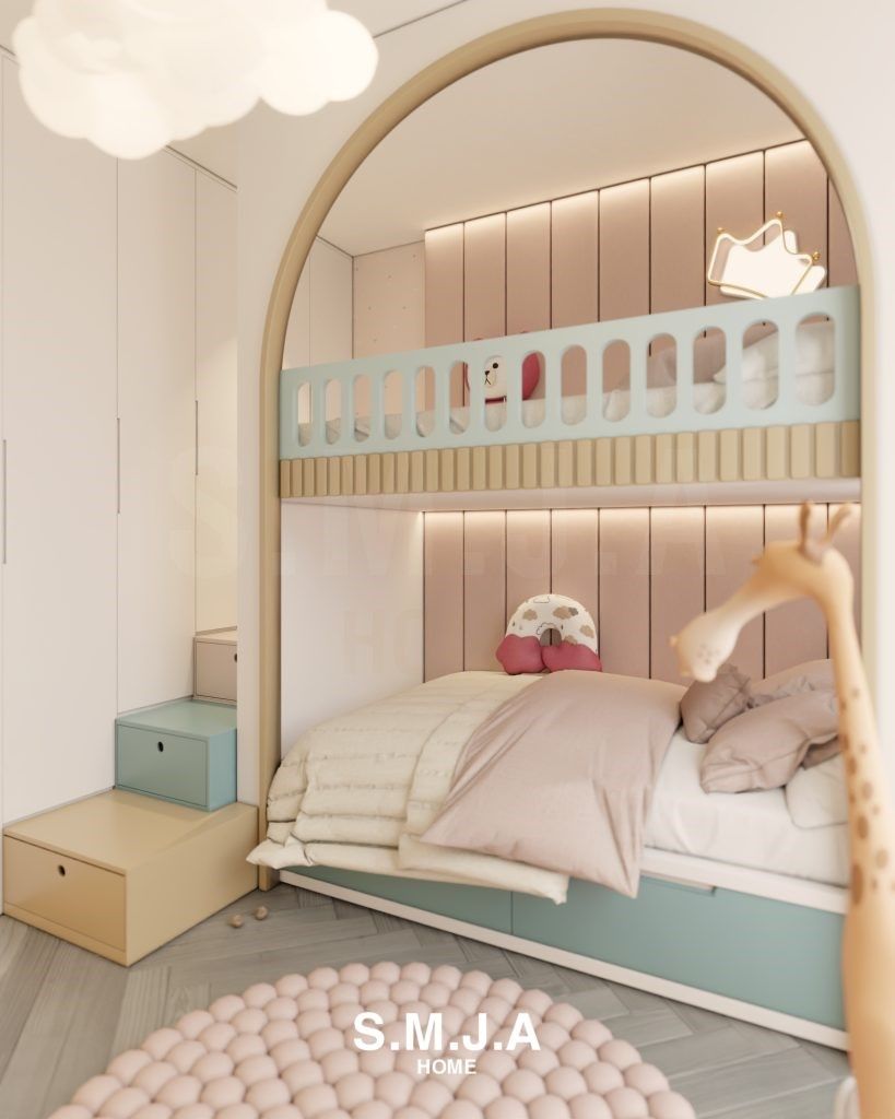Thiết kế và thi công trọn gói căn hộ Felix Home với phòng ngủ dễ thương dành cho bé gái
