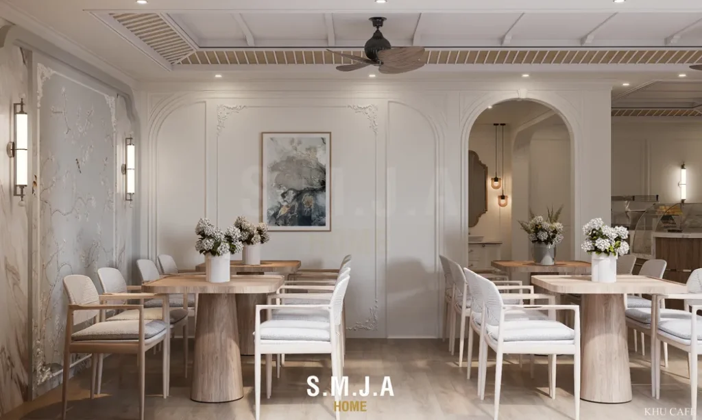 <span style="font-family: tahoma, arial, helvetica, sans-serif;">Mảng tường nghệ thuật mang đậm dấu ấn Indochine tạo điểm nhấn thị giác độc đáo</span>