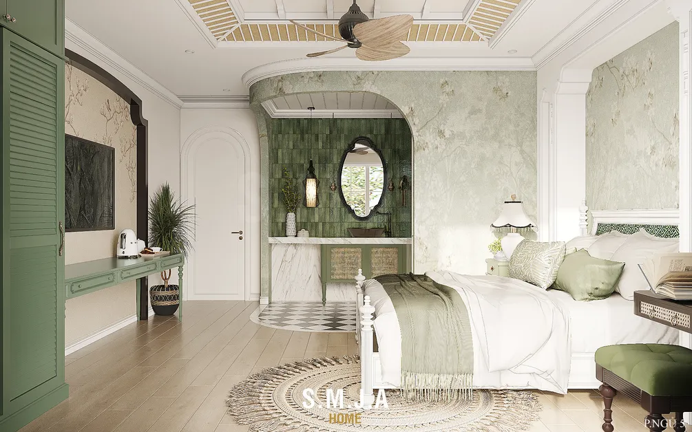 <span style="font-family: tahoma, arial, helvetica, sans-serif;">Góc Nhìn Nội Thất Phòng Ngủ Indochine: Sự Giao Thoa Giữa Tiện Nghi Và Nghệ Thuật</span>